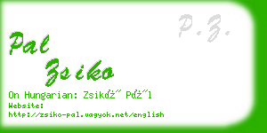 pal zsiko business card